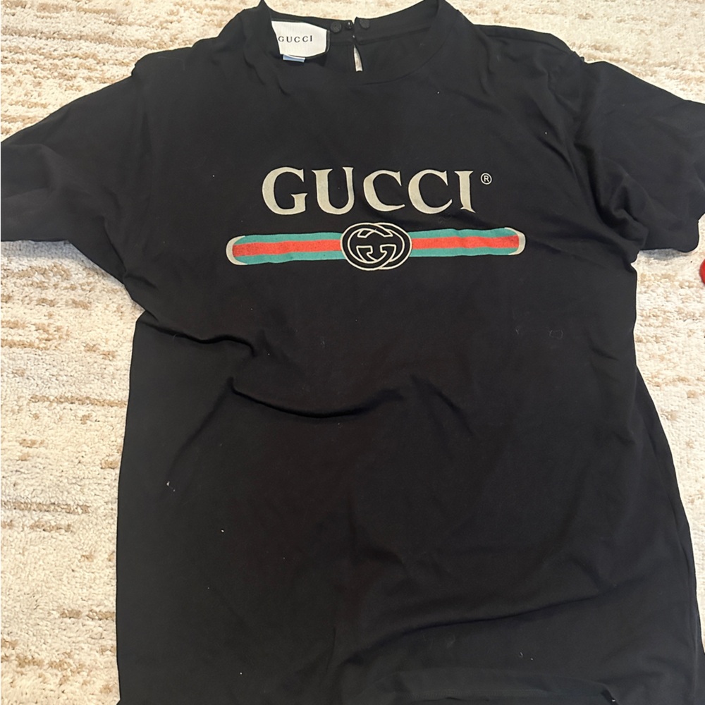 Gucci Black Polo Shirt Without Original Sequin Collar